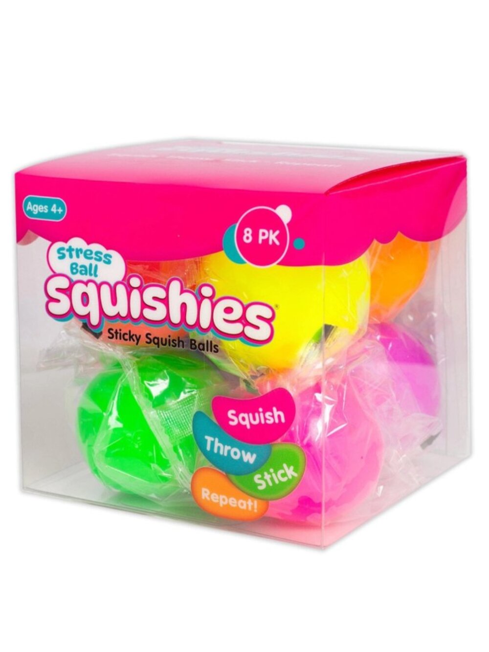 Squishies Sticky Fidget Stress Balls 8 Pack Sensory Squishy NEW Sealed